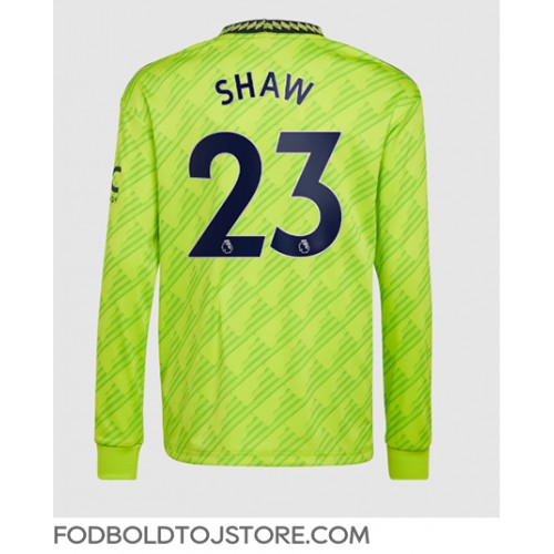 Manchester United Luke Shaw #23 Tredjetrøje 2022-23 Langærmet